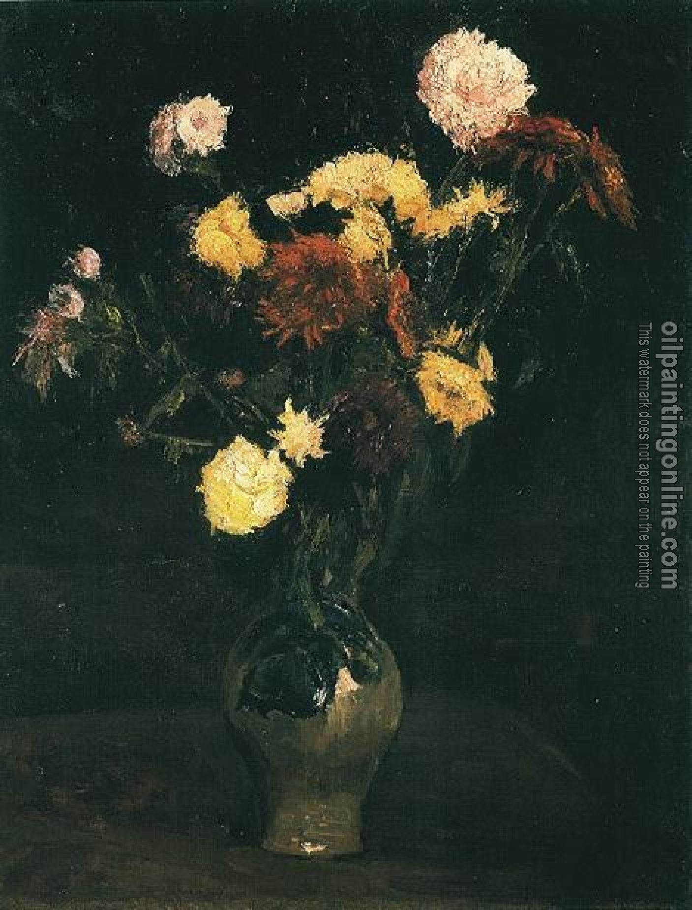 Gogh, Vincent van - Vase with Carnations and Zinnias